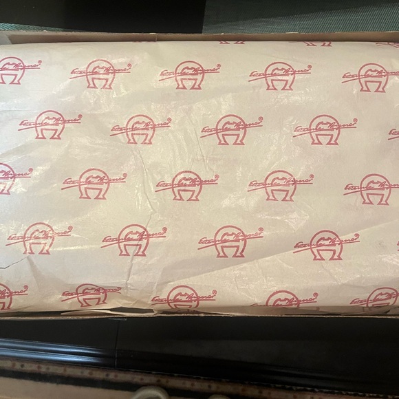 Etienne Aigner black leather boots, like new, with box - heel tips are white. - Picture 15 of 15